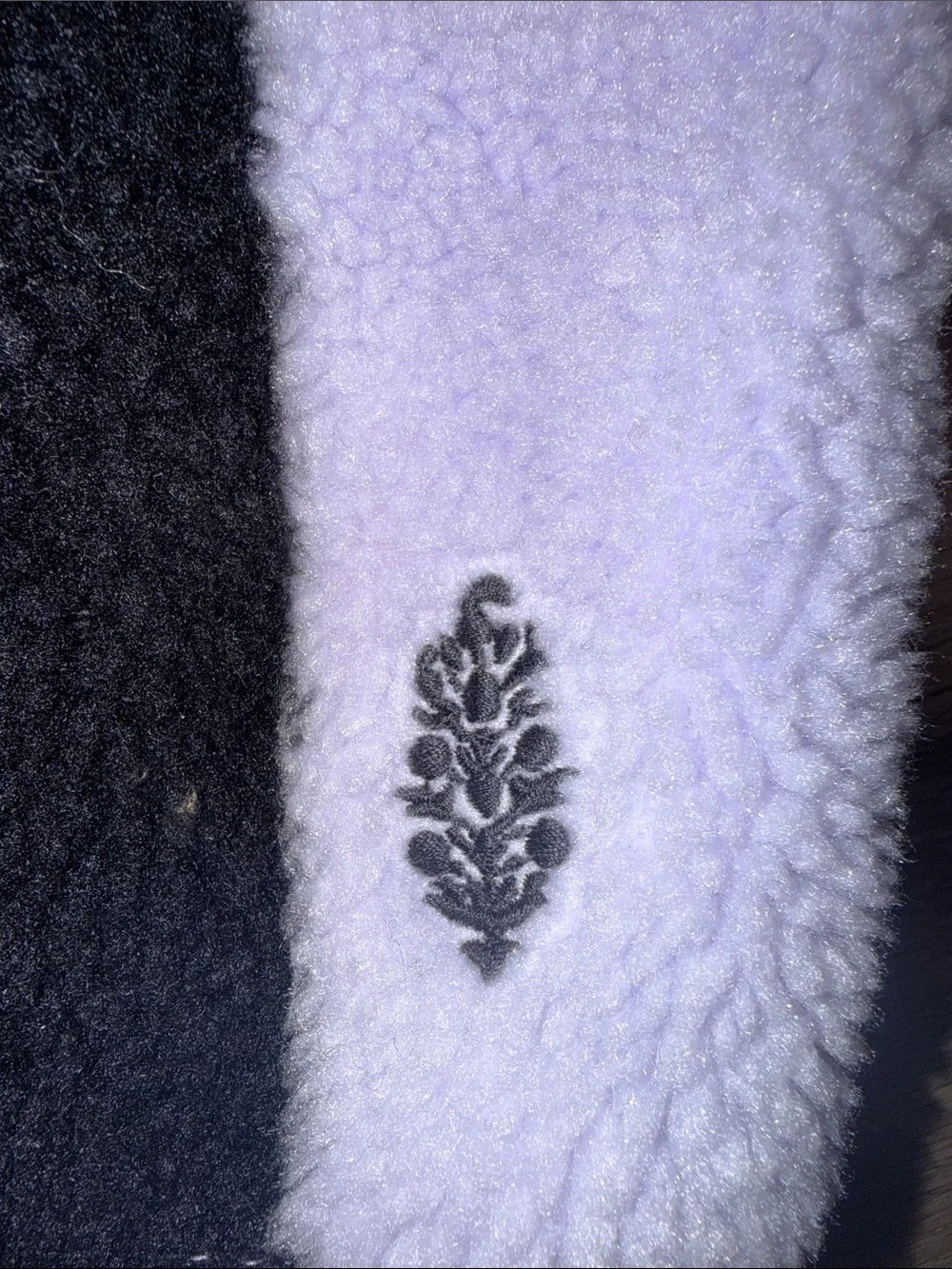 FP Hit the Slopes Sherpa Jacket in Cream, Black, Rust & Lavender - Picture 6 of 6